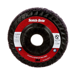 3M XO-DC Scotch-Brite Clean and Strip XT Pro Disc, SiC Extra Coarse, Purple, 4-1/2 in x 7/8 in, Type 27 (7100175393) (10 Pack)