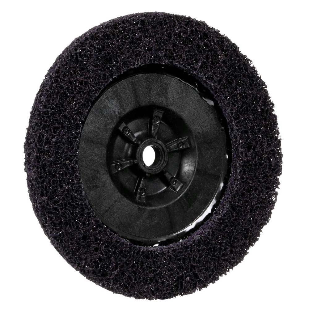 3M XO-DC Scotch-Brite Clean and Strip XT Pro Disc, SiC Extra Coarse, Purple, 7 in x 5/8"-11, Type 27 (7100175474) (5 Pack) - 4
