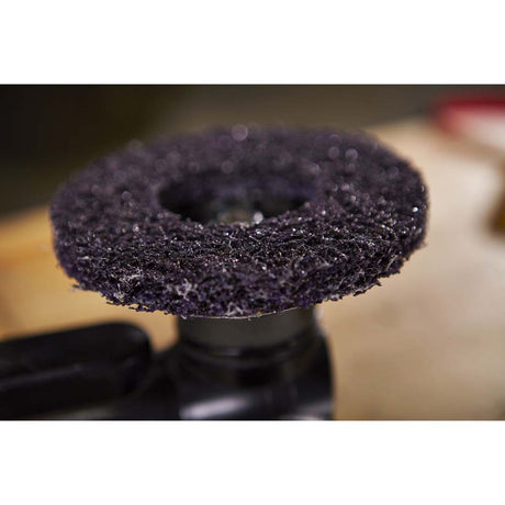 3M XO-DC Scotch-Brite Clean and Strip XT Pro Disc, SiC Extra Coarse, Purple, 7 in x 5/8"-11, Type 27 (7100175474) (5 Pack) - 6