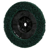3M XC-DC Scotch-Brite Clean and Strip XT Pro Extra Cut Disc, A/O Extra Coarse, Green, 7 in x 5/8 in-11, Type 27 (7100175493) (5 Pack) - 4