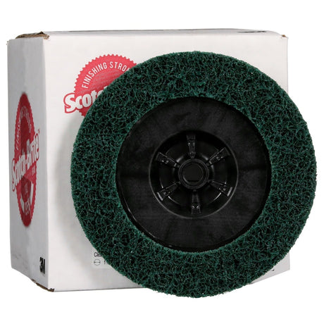 3M XC-DC Scotch-Brite Clean and Strip XT Pro Extra Cut Disc, A/O Extra Coarse, Green, 7 in x 5/8 in-11, Type 27 (7100175493) (5 Pack) - 5