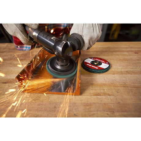 3M XC-DC Scotch-Brite Clean and Strip XT Pro Extra Cut Disc, A/O Extra Coarse, Green, 7 in x 5/8 in-11, Type 27 (7100175493) (5 Pack) - 6