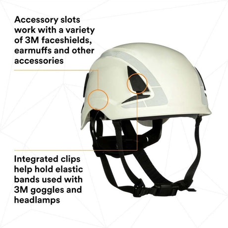 3M 7100175554 X5001X-ANSI SecureFit Safety Helmet, White - 6