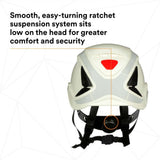 3M 7100175554 X5001X-ANSI SecureFit Safety Helmet, White - 7