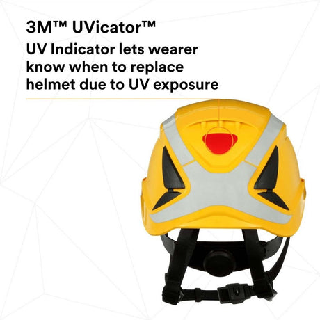 3M X5002X-ANSI SecureFit Safety Helmet, Non-Vented Climbing Style with 6-Point Suspension, Yellow (7100175555) - 10