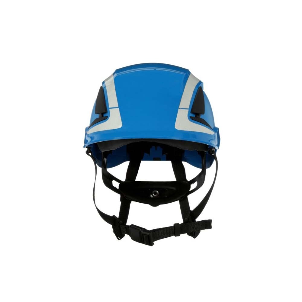 3M X5003X-ANSI SecureFit X5000 Non-Vented Safety Helmet with 6-Point Ratchet Suspension and Scotchlite Reflective Material, Blue (7100175556)  - (4 Pack) - 2