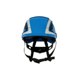 3M X5003X-ANSI SecureFit X5000 Non-Vented Safety Helmet with 6-Point Ratchet Suspension and Scotchlite Reflective Material, Blue (7100175556)  - (4 Pack) - 2