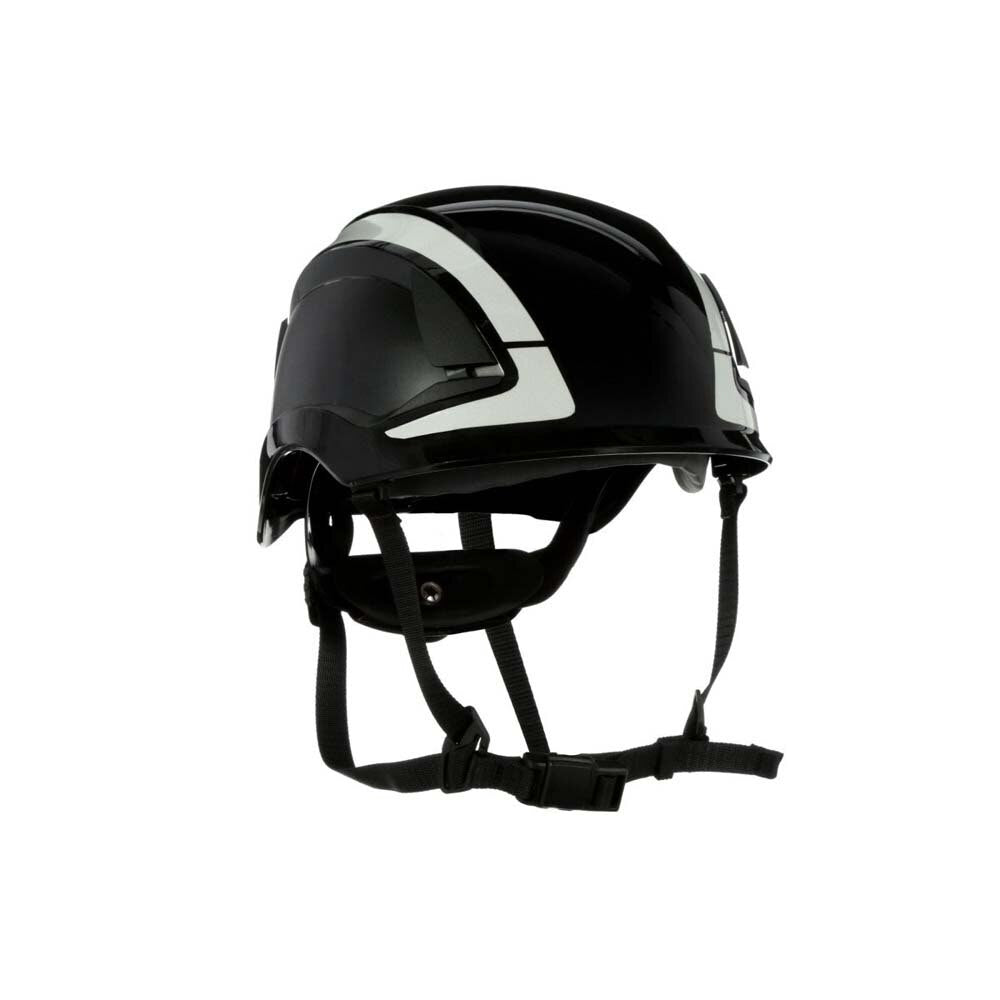 3M X5012X-ANSI SecureFit X5000 Non-Vented Safety Helmet with 6-Point Ratchet Suspension and Scotchlite Reflective, Black (7100175560)  - (4 Pack)