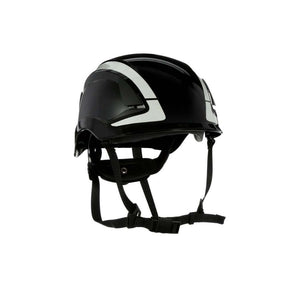 3M X5012X-ANSI SecureFit X5000 Non-Vented Safety Helmet with 6-Point Ratchet Suspension and Scotchlite Reflective, Black (7100175560)  - (4 Pack)