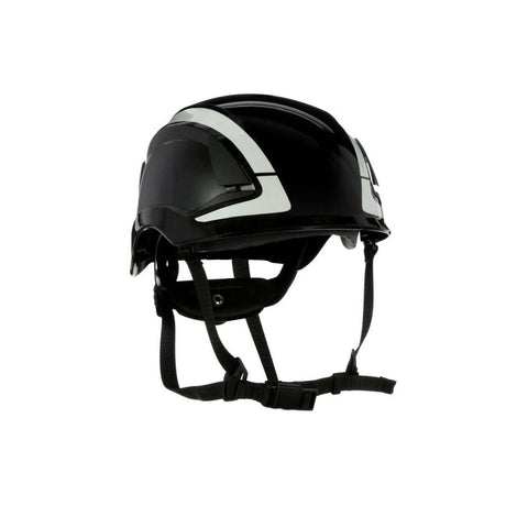3M X5012X-ANSI SecureFit X5000 Non-Vented Safety Helmet with 6-Point Ratchet Suspension and Scotchlite Reflective, Black (7100175560)