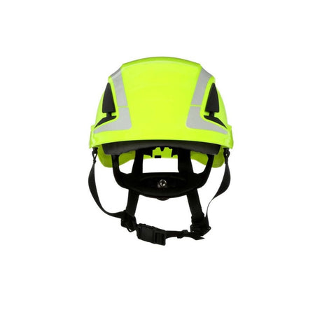 3M X5014X-ANSI SecureFit X5000 Non-Vented Safety Helmet with 6-Point Ratchet Suspension and Scotchlite Reflective, Hi-Visibility Green (7100175561)  - (4 Pack) - 2