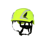 3M X5014X-ANSI SecureFit X5000 Non-Vented Safety Helmet with 6-Point Ratchet Suspension and Scotchlite Reflective, Hi-Visibility Green (7100175561)  - (4 Pack) - 3