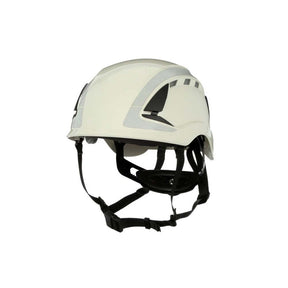 3M X5001VX-ANSI SecureFit X5000 Safety Helmet, Vented ABS Shell with 6-Point Ratchet Suspension and Scotchlite Reflective, White (7100175562)  - (4Pack)