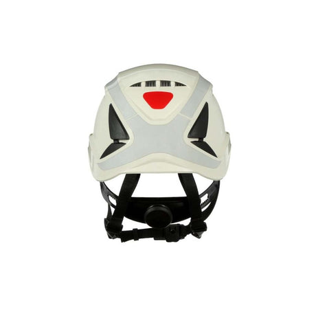 3M X5001VX-ANSI SecureFit X5000 Safety Helmet, Vented ABS Shell with 6-Point Ratchet Suspension and Scotchlite Reflective, White (7100175562)  - (4Pack) - 4