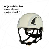 3M X5001VX-ANSI SecureFit X5000 Safety Helmet, Vented ABS Shell with 6-Point Ratchet Suspension and Scotchlite Reflective, White (7100175562) - 9