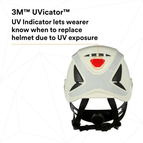 3M X5001VX-ANSI SecureFit X5000 Safety Helmet, Vented ABS Shell with 6-Point Ratchet Suspension and Scotchlite Reflective, White (7100175562)  - (4Pack) - 10