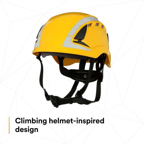 3M X5002VX-ANSI SecureFit Safety Helmet, Climbing-Style, 6-Point Suspension, Vented with Scotchlite Reflective, Yellow, (7100175563) - 4