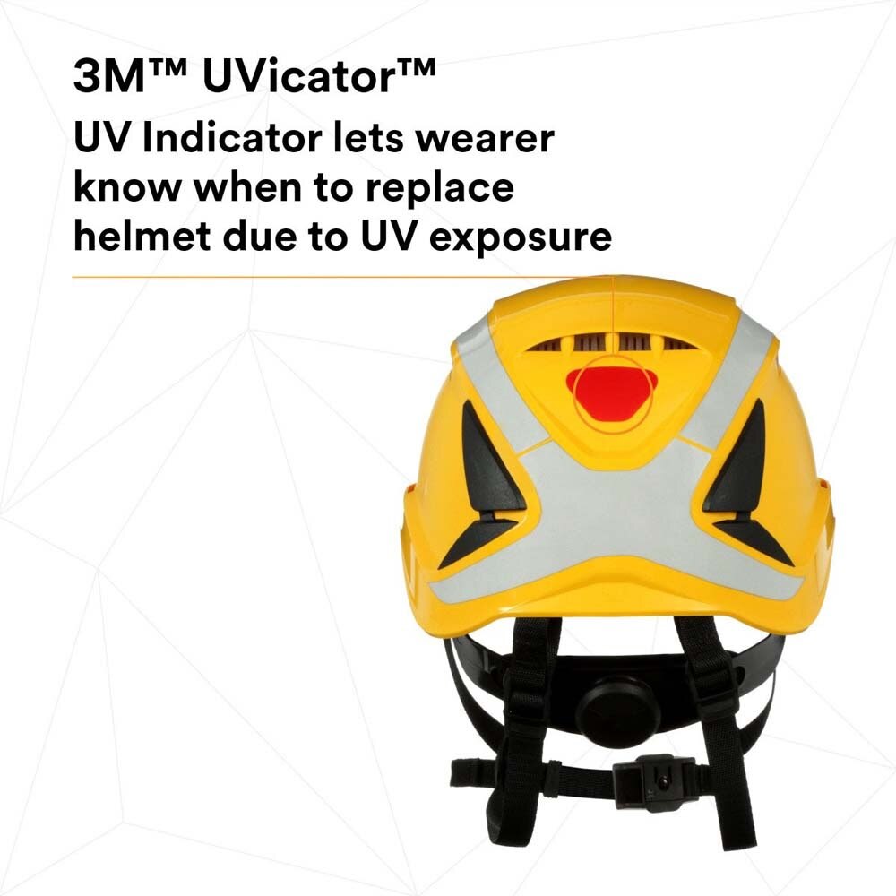 3M X5002VX-ANSI SecureFit Safety Helmet, Climbing-Style, 6-Point Suspension, Vented with Scotchlite Reflective, Yellow, (7100175563) - 10
