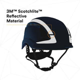 3M X5003VX-ANSI SecureFit X5000 Safety Helmet, Vented with Scotchlite Reflective Material, Blue, 6-Point Ratchet Suspension (7100175564) - 9