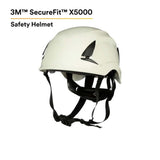 3M X5001-ANSI SecureFit Safety Helmet, Non-Vented ABS Shell, White (7100175570) - 2