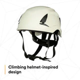 3M X5001-ANSI SecureFit Safety Helmet, Non-Vented ABS Shell, White (7100175570)  - (10Pack) - 3