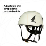 3M X5001-ANSI SecureFit Safety Helmet, Non-Vented ABS Shell, White (7100175570)  - (10Pack) - 9