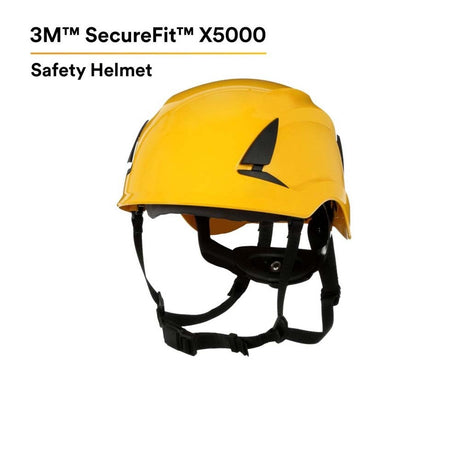 3M X5002-ANSI SecureFit Safety Helmet, Climbing Style, 6-Point Suspension, Non-Vented, Yellow, (7100175571) - 5