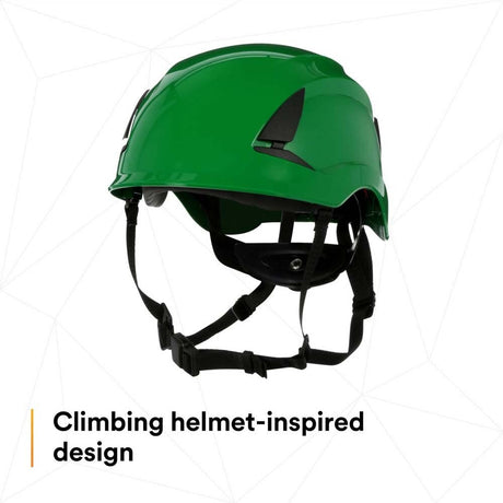3M X5004-ANSI SecureFit Safety Helmet, Non-Vented, Green, 6-Point Ratchet Suspension for Construction and Heavy Infrastructure (7100175573) - 6
