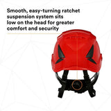 3M X5005-ANSI SecureFit Safety Helmet, Non-Vented, Red, Climbing Style with 6-Point Suspension (7100175574)  - (10Pack) - 8