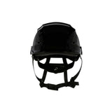 3M X5012-ANSI SecureFit X5000 Series Safety Helmet, Non-Vented, Black, 6-Point Ratchet Suspension (7100175576)  - (10Pack) - 3