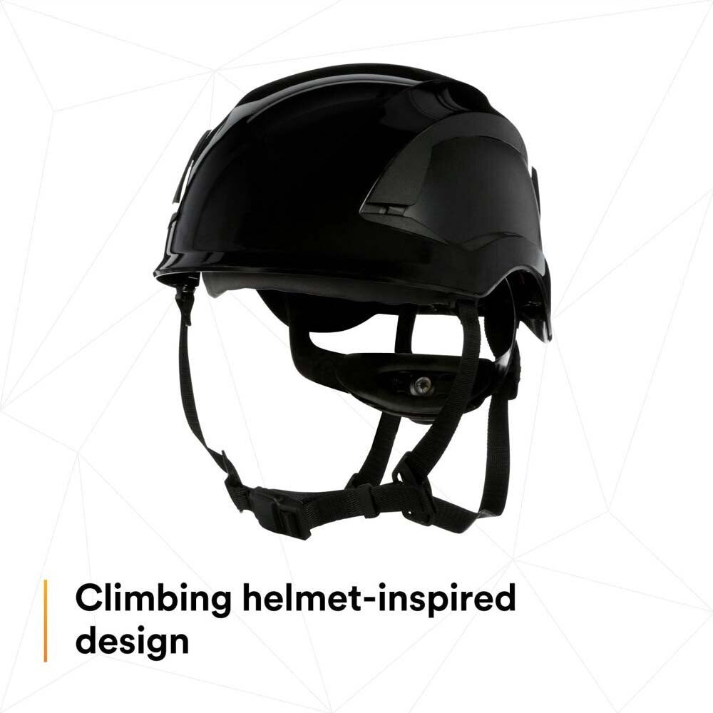 3M X5012-ANSI SecureFit X5000 Series Safety Helmet, Non-Vented, Black, 6-Point Ratchet Suspension (7100175576)  - (10Pack) - 6