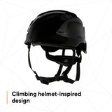 3M X5012-ANSI SecureFit X5000 Series Safety Helmet, Non-Vented, Black, 6-Point Ratchet Suspension (7100175576)  - (10Pack) - 6