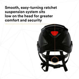 3M X5012-ANSI SecureFit X5000 Series Safety Helmet, Non-Vented, Black, 6-Point Ratchet Suspension (7100175576)  - (10Pack) - 9