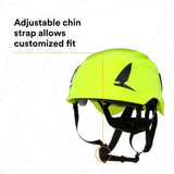 3M X5014-ANSI SecureFit X5000 Safety Helmet, Non-Vented, High-Visibility Green, 6-Point Ratchet Suspension (7100175577) (10 Pack) - 4