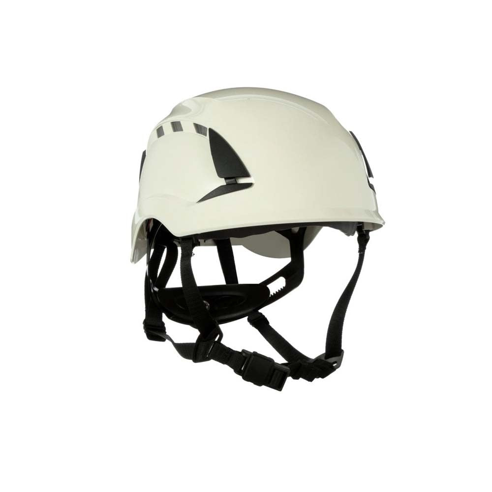 3M X5001V-ANSI SecureFit Safety Helmet with 6-Point Suspension, Vented, White for Construction and Heavy Infrastructure (7100175578)