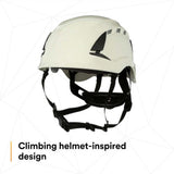 3M X5001V-ANSI SecureFit Safety Helmet with 6-Point Suspension, Vented, White for Construction and Heavy Infrastructure (7100175578) (10 Pack) - 5