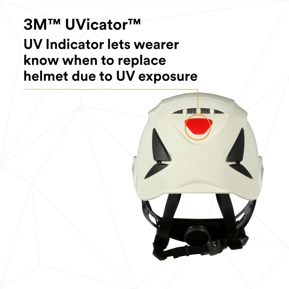 3M X5001V-ANSI SecureFit Safety Helmet with 6-Point Suspension, Vented, White for Construction and Heavy Infrastructure (7100175578) - 10