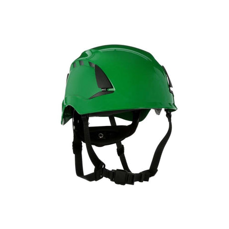 3M X5004V-ANSI SecureFit Safety Helmet, Vented Green with 6-Point Ratchet Suspension for Construction (7100175581) - 2