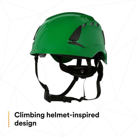 3M X5004V-ANSI SecureFit Safety Helmet, Vented Green with 6-Point Ratchet Suspension for Construction (7100175581) - 5