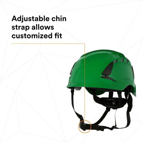 3M X5004V-ANSI SecureFit Safety Helmet, Vented Green with 6-Point Ratchet Suspension for Construction (7100175581) - 9