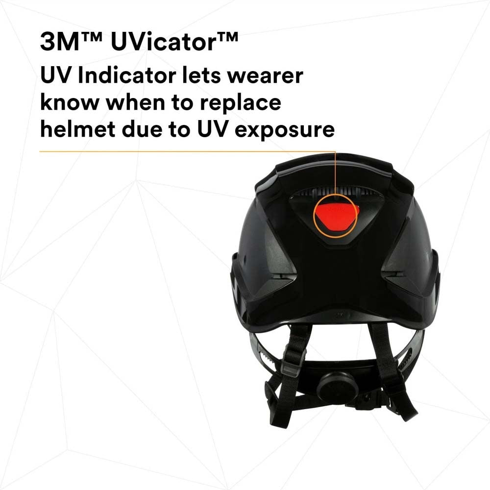 3M X5012V-ANSI SecureFit X5000 Series Safety Helmet, Vented, Black, 6-Point Ratchet Suspension (7100175584) (10 Pack) - 10