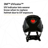 3M X5012V-ANSI SecureFit X5000 Series Safety Helmet, Vented, Black, 6-Point Ratchet Suspension (7100175584) (10 Pack) - 10