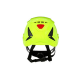 3M X5014V-ANSI SecureFit Safety Helmet, Vented, High Visibility Green, 6-Point Suspension (7100175585)  - (10Pack) - 3