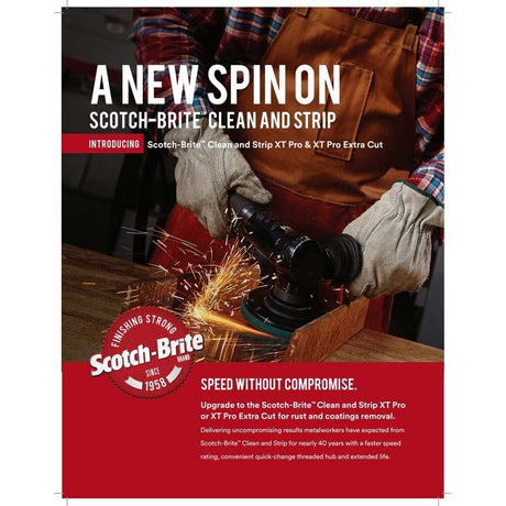 3M XO-DC Scotch-Brite Clean and Strip XT Pro Disc, SiC Extra Coarse, Type 27, 5 in x 5/8-11 (7100177482) (10 Pack) - 10