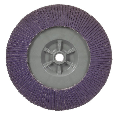 3M 769F Flap Disc T29 Quick Change Abrasive Disc 80+, Purple, 7 in x 5/8 in-11 (7100177901) (5 Pack) - 5