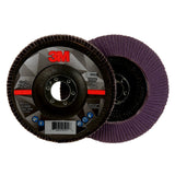 3M 769F 05929 Flap Disc, T29 Conical, Precision Shaped Ceramic 120+, Purple, 5 in x 7/8 in (7100177972) (10 Pack) - 2