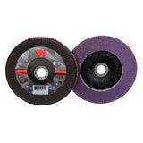 3M 769F Flap Disc Type 29, 80+ Grit, 7 in x 7/8 in for Grinding and Finishing on Carbon and Stainless Steel (7100177999) (5 Pack) - 2