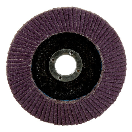 3M 769F Flap Disc, 40+, T27, Precision Shaped Ceramic, Purple, 5 in x 7/8 in Center Hole (7100178012) (10 Pack) - 3