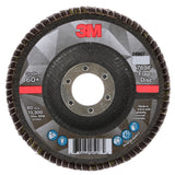 3M 769F Flap Disc, T29, 60+, Precision Shaped Ceramic, Purple, 4-1/2 in x 7/8 in (7100178027) (10 Pack)