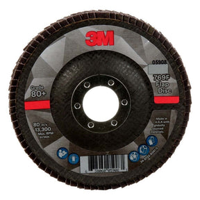 3M 769F Flap Disc , 80+, T29, 4-1/2 in x 7/8 in (7100178028) (10 Pack)
